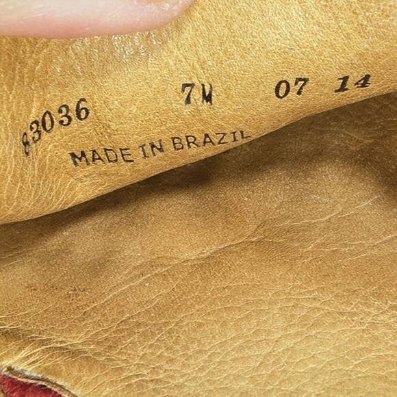 Patricia Green A Mano Deep Red Suede Brazilian Horsebit Professional Loafer 7 M - Picture 8 of 8